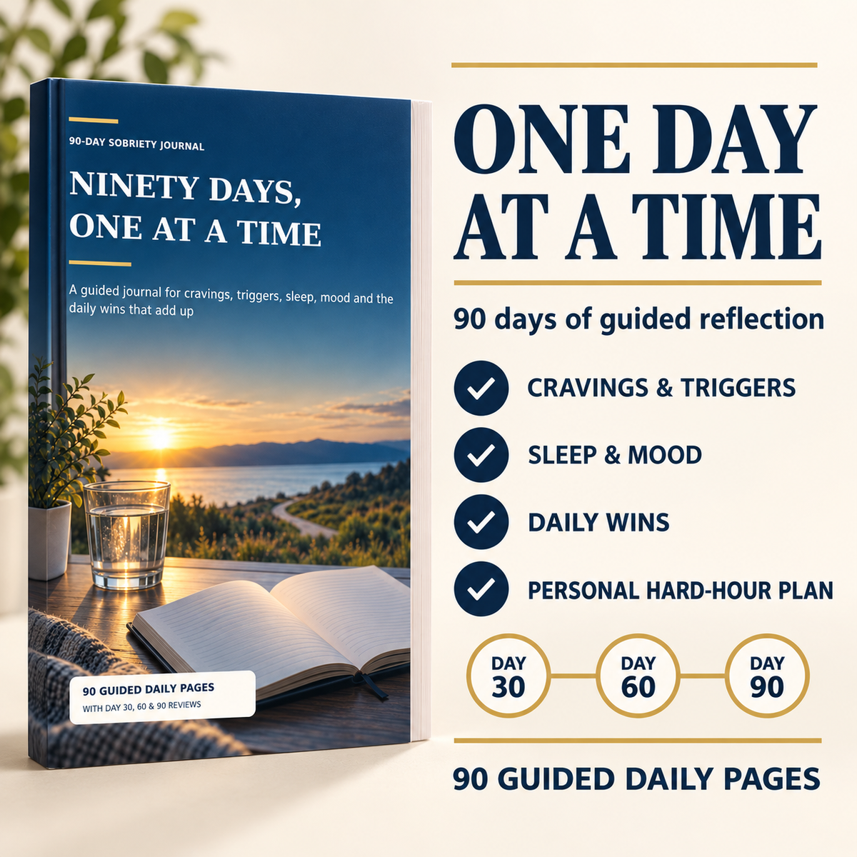 90 Days Forward - Sobriety & Recovery Journal